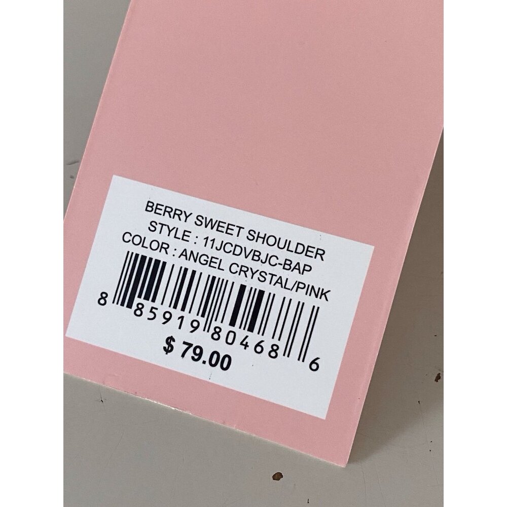 Juicy Couture Berry Sweet Strawberry Shoulder Bag Purse Angel Crystal Pink NEW - Picture 4 of 16